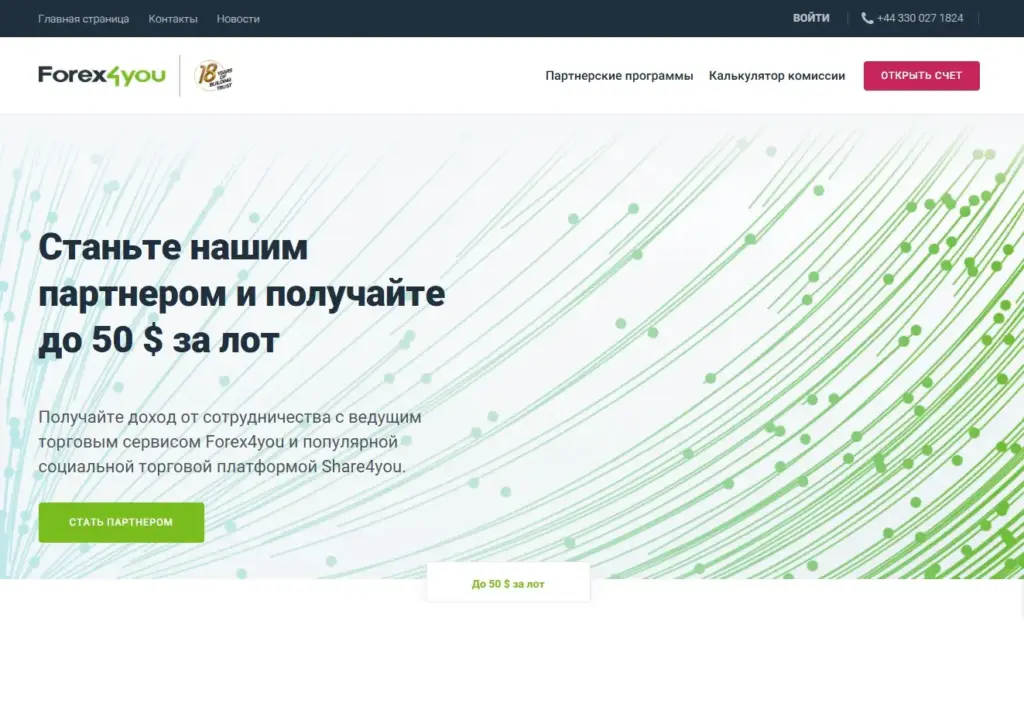 Партнерская программа Forex4you